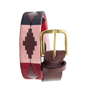 Ceinture de polo en cuir de qualité supérieure, brodée, avec boucle en étain, fabriquée sur mesure, ceintures de polo en cuir de luxe à vendre - Product Image 4