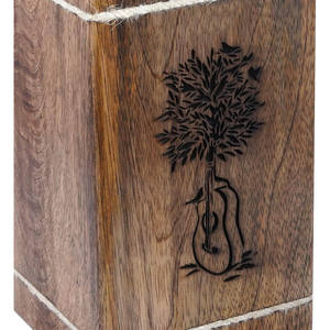 กล่องไม้มะม่วงสำหรับมนุษย์และสัตว์เลี้ยงมีขี้เถ้า columbarium สำหรับมนุษย์กล่องไม้แกะสลักขนาดใหญ่เป็นมิตรกับสิ่งแวดล้อม - Product Image 4