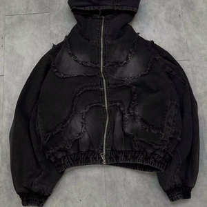 Sweat à capuche Nesta Sports personnalisé vintage délavé à l'acide 430GSM en molleton bouclette vierge avec effet vieilli et doublure gaufrée pour homme - Product Image 1