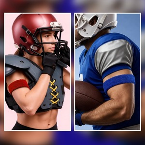 Bande de bras réglable pour le football américain – Bande de bras athlétique pour les joueurs de football, l'entraînement sportif et les jours de match, absorbant la transpiration - Product Image 4
