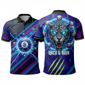 Camiseta Deportiva Profesional para Hombre, de Manga Corta, Tejido de Polialgodón de Secado Rápido, para Billar y Snooker - Product Image 2