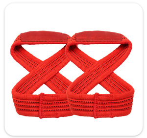 Sangle de levage réglable en coton en forme de 8 – Légère, respirante, antidérapante avec fermeture à pression pour soulevé de terre et powerlifting - Product Image 1