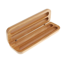 Wood Pencil <b>Case</b> High Quality Office Supplies Luxury Business with Dual Compartments for Writing <b>Tools</b> Wood Pen Holder - Product Image 1