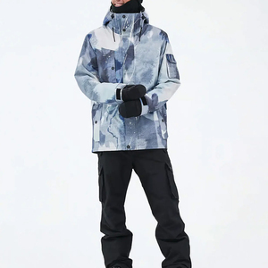 Combinaison de ski pour homme de haute qualité, imperméable, respirante, à capuche, avec fermeture éclair, pour l'extérieur, avec options personnalisables technologiques - Product Image 1