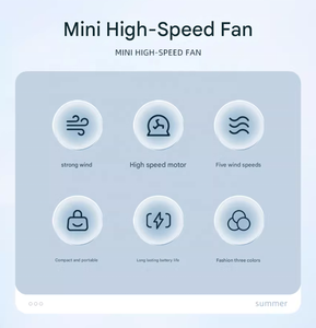 Ventilador de Mano 2025, Nuevo, de Alta Velocidad, con Enfriamiento por Hielo, Motor sin Escobillas, Batería, Pantalla Digital USB, Plegable, Portátil, Mini Turbina para Exteriores - Product Image 3