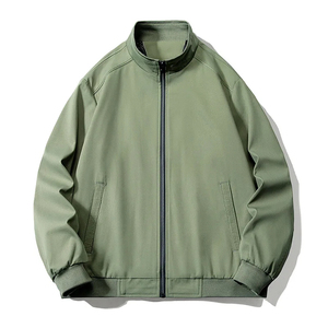 <b>Star</b> Wear Industry OEM Autumn Men's Windproof Waterproof Eco-Friendly Bomber <b>Jacket</b> Stand Collar Zipper Closure Streetwear Style - Product Image 5