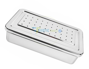 Caja para Instrumentos de Esterilización, Acero Inoxidable Premium, Autoclavable, Contenedor de Esterilización para Instrumentos Quirúrgicos, 12'' SS - Product Image 5