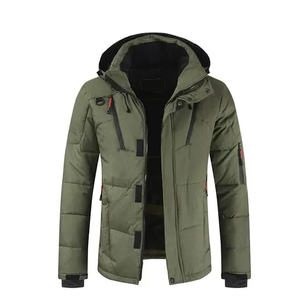 Manteau d'hiver pour homme, épais, rembourré en duvet, chaud, avec logo personnalisé, veste décontractée tendance pour homme - Product Image 2