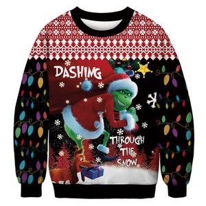 Sudadera unisex de punto con cuello redondo de Guacin Around Christmas Tree - Product Image 4