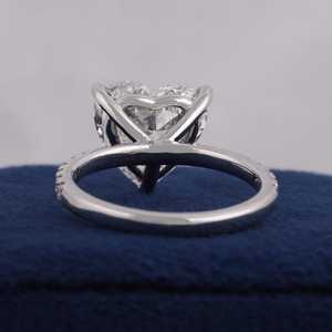 Bague Classique de Luxe pour Femme en Argent Sterling 925 Plaqué Rhodium avec Diamant de Laboratoire de 2,50 Carats Taille Brillant Certifié IGI – Tendance - Product Image 3
