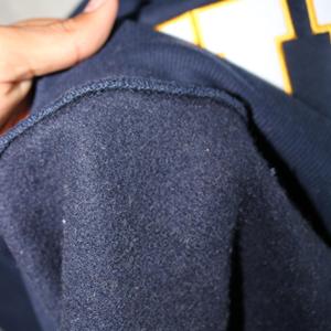 MUDT NAVY <b>BLUE</b> Mock Neck Sweatshirt 100% Cotton White color Applique Embroidery CLUSH SPORTS Winter - Product Image 4