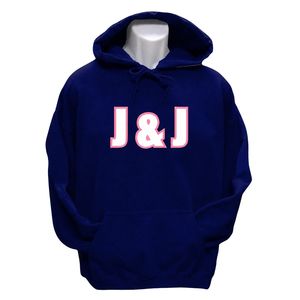 Sweat-shirt à capuche Jack & Jill pour homme, motif lettres, bleu marine, décontracté, chaud, vêtement pour événements, vente en gros, neuf - Product Image 1