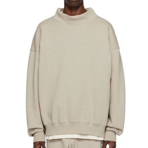 Sweat-shirt à col montant personnalisé avec logo, 100 % coton biologique, épais, coupe oversize, confortable, prix raisonnable 2026 - Product Image 6