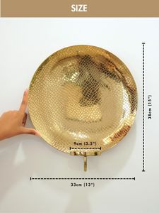 Lámpara de Pared Moderna de Metal con Diseño Floral y Textura Dorada Agrietada, Decorativa para Interiores de Hogar, Sala de Estar, Diwali - Product Image 2