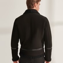 Blouson Aviateur Classique en Cuir pour Homme – Manteau d'Hiver en Cuir de Vachette Premium – Service d'Échantillons OEM Disponible Toujours - Product Image 2