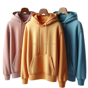 เสื้อสเวตเตอร์แบบสวมหัวมีฮู้ดผ้าขนแกะ100% โอเวอร์ไซส์สำหรับผู้ชายเสื้อสเวตเตอร์แบบสวมหัวแขนยาวมีกระเป๋าให้ความอบอุ่นสำหรับมือ - Product Image 4