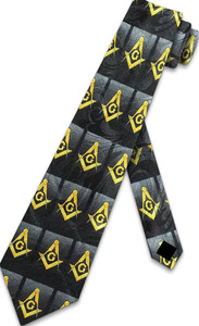 Corbata de Poliéster Jacquard de Alta Calidad Keer, Corbata Masónica Clásica de Color Negro con Logotipo de Marca Famosa - Product Image 3
