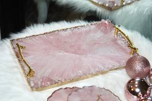 Best Selling Modern Handmade Resin <b>Tray</b> Home Decor Organizer for <b>Vanity</b> Desk Tabletop Available at Excellent Price - Product Image 6
