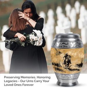 Modern Artistic Adult Aluminum Funeral <b>Ashes</b> Urn Cremation Tribute <b>Keepsake</b> Holder Crafted With Premium Polished Finish - Product Image 4