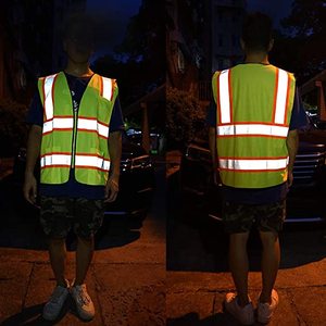 HBC Custom OSHA Type R Class 3 High Visibility Reflective Breathable Quick Dry Long Sleeve Pullover Hi Vis Safety <b>Overall</b> - Product Image 6