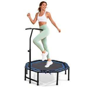 Trampolín Plegable de 48 Pulgadas para Adultos, Carga Máxima 450 lb, con Manillar Ajustable y Cuerdas Elásticas Resistentes, Estable - Product Image 4