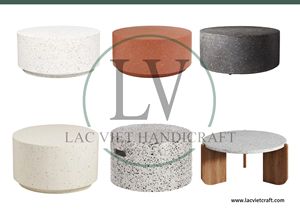 Manufacture Premium Terrazzo Tabletop <b>Round</b> Counter for Cafe Restaurant <b>Outdoor</b> <b>Table</b> & Wholesale from Vietnam - Product Image 5