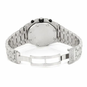 Montre à cadran arabe sertie de diamants, aspect diamant, bracelet en acier inoxydable de luxe - Product Image 4