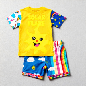 Conjunto de Ropa Casual de Verano para Niños, Camisa de Tela Suave con Pantalones Cortos, Atuendo Cómodo, Talla Personalizada, Cadena de Suministro al por Mayor - Product Image 6