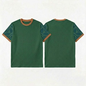 เสื้อยืดผู้ชายแขนสั้นผ้าคอตตอนผสมระบายอากาศได้ดี สีพื้นเรียบง่าย สไตล์อเมริกัน เหมาะสำหรับใส่เป็นเสื้อตัวในหรือใส่ทั่วไป - Product Image 4