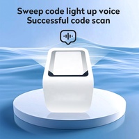Escáner de Códigos QR Profesional de Escritorio JR P20 Blanco, Plataforma de Escaneo para Pagos Móviles Alipay y WeChat, Escáner de Códigos de Barras para Tiendas