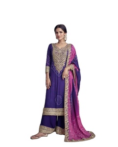 Diseñador de calidad estándar Chinon Salwar Kameez Suit Wedding and Festival Wear de Export Party Wear Ropa paquistaní - Product Image 1