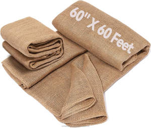 Tissu en jute 100% naturel et écologique, largeur 60 pouces x 60 pieds, rouleau de toile de jute 9 oz, Bangladesh, durable, biodégradable, géotextile - Product Image 1