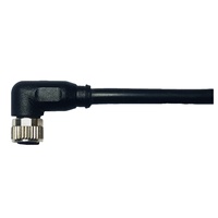M8 Código Ángulo hembra 90 grados 4 pines 3*0,34 Mm2 PVC-Blindado Negro IP68 Clasificado Aleación de cobre Contactos India