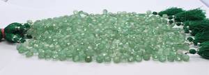 Cuentas facetadas de cuarzo verde fresa natural de 8x10 mm, cuentas de piedras preciosas de cuarzo fresa para la fabricación de joyería por mayor. - Product Image 2