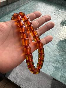 Tasbih artisanal en résine d'ambre ottoman, perles de prière islamiques, Misbaha - Product Image 3