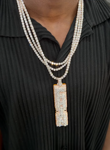 Colgante de Oro Rosa Sólido con Diamante de Laboratorio, Corte Brillante Redondo, Engaste Micro Pavé, Joyería de Lujo Unisex, Amuleto para Uso Diario - Product Image 6