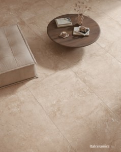 Carreaux de porcelaine premium Alpine Cross Cut Taupe |   Esthétique élégante en pierre taupe |   Carreaux de sol et de mur de luxe - Product Image 1