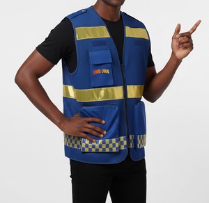 Gilet de sécurité réfléchissant personnalisé, gilet de travail haute visibilité avec bande réfléchissante pour les travailleurs industriels - Product Image 6