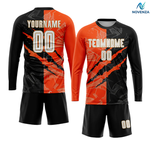 เสื้อฟุตบอลแขนยาวแบบซับลิเมชั่นลายขีดข่วน ยี่ห้อโนเวนซา - Product Image 1