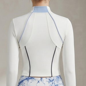 Chaqueta de entrenamiento con cremallera completa para mujer, chaqueta de yoga de manga larga para mujer, chaquetas de entrenamiento para gimnasio y fitness - Product Image 2