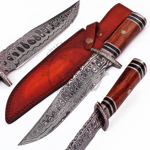 Nouveau Couteau de Chasse Professionnel en Acier Damas Fait Main, Couteau de Survie et de Camping Tranchant comme un Rasoir, Lame Fixe, Couteau Bowie d'Extérieur - Product Image 2