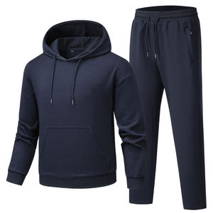Ensemble de survêtement décontracté pour homme avec logo personnalisé, séchage rapide, respirant, 100 % coton molletonné, grande taille, à capuche, personnalisable - Product Image 3