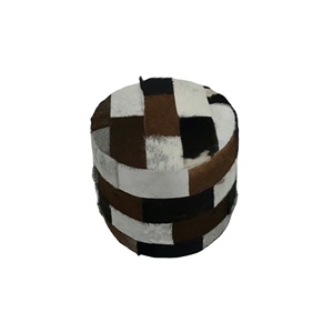 Pouf en cuir véritable Moon Star Exports, cuir Haironn multicolores de haute qualité pour la décoration de la maison et du bureau, design moderne - Product Image 2