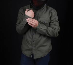 Camisa Táctica de Franela para Motocicleta, Protección Contra el Viento en Invierno, Diseño Preparado para Equipamiento de Seguridad y Viajes por la Ciudad - Product Image 6