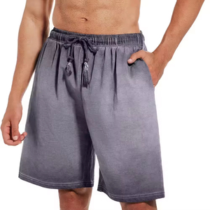 Shorts Bermuda en Coton Uni pour Homme, Taille Élastique, Décontracté, Respirant, avec Cordon de Serrage, Coupe Mi-Haute - Product Image 5