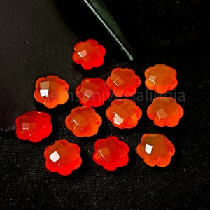 Piedra Preciosa Natural de Cornalina, Mini Flor de 10mm, Tallada a Mano, Color Naranja, Piedra Suelta para Joyería, Precio al por Mayor - Product Image 2