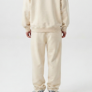 Custom Heavyweight 450 GSM Fleece <b>Track</b> Wide <b>Leg</b> Joggers Men's Printed Logo <b>Straight</b> Baggy 100% Cotton Sweatpants Men - Product Image 6