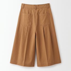 Pantalones Culottes Plisados de Cintura Alta para Mujer, Estilo Casual de Verano, Pierna Ancha, Largo hasta la Rodilla, OEM, ODM, Venta al por Mayor, Fábrica, Marca Privada |   MOQ bajo - Product Image 4