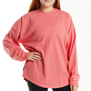 Professional Manufacture Ladies Plus Size Lightweight Soft Cotton Sweatshirt Casual Solid Breathable Oversized Sweat Shirt - Product Image 5