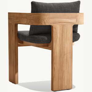 Chaise individuelle en teck avec mousse souple, style moderne et épuré, idéale pour l'extérieur et durable – Offre spéciale - Product Image 3